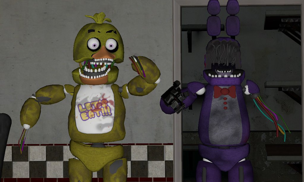 Old Chica And Bonnie By Thatguycalledzero