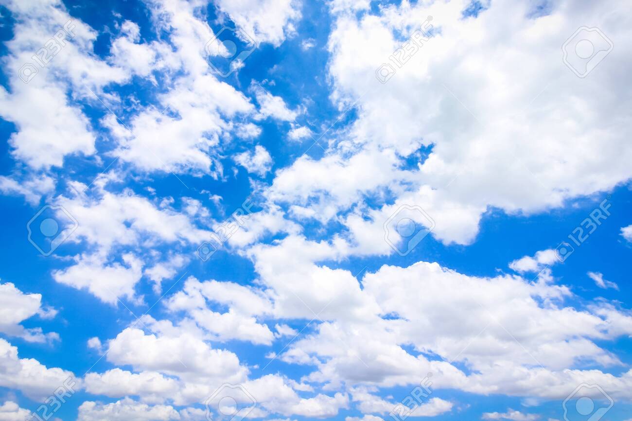Clear Blue Sky With Cloudy As A Background Wallpaper Pastel