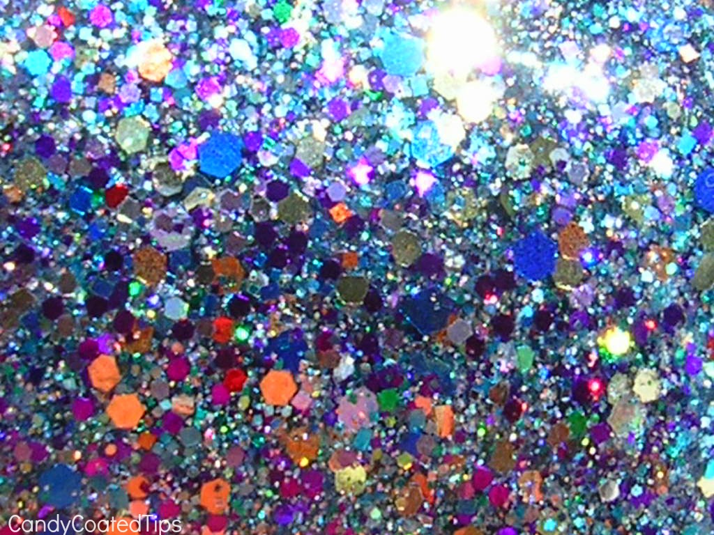 Blue And Pink Glitter Wallpaper Gold