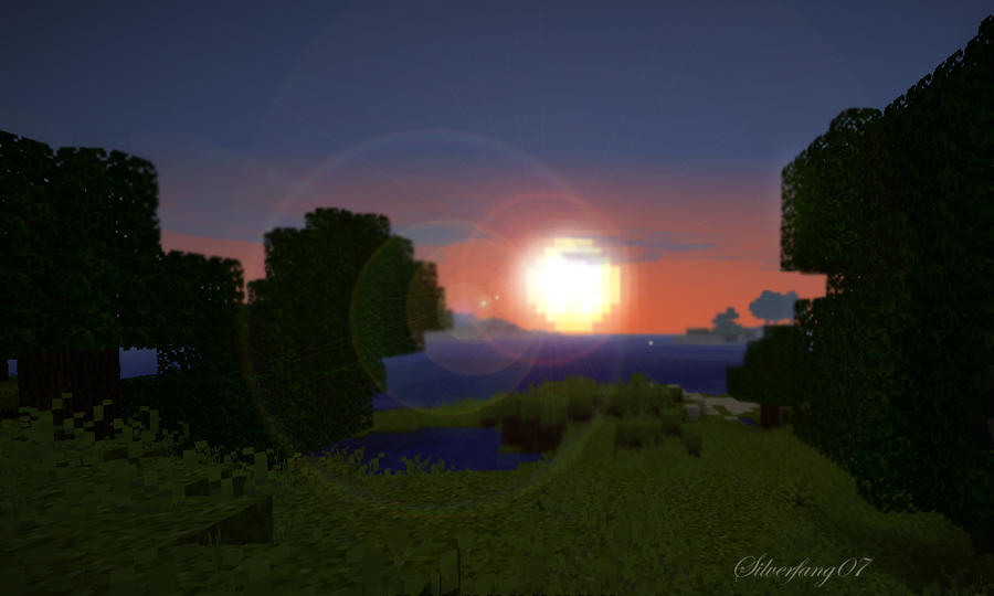 Minecraft Sunrise Wallpaper By Silverfang07 D3r831l Full