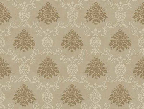 Taupe Document Damask Wallpaper Wall Sticker Outlet