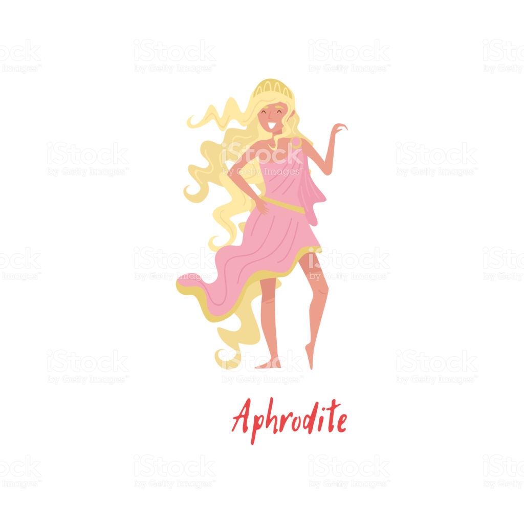 Aphrodite Greek Goddes Ancient Greece Myths Cartoon Character