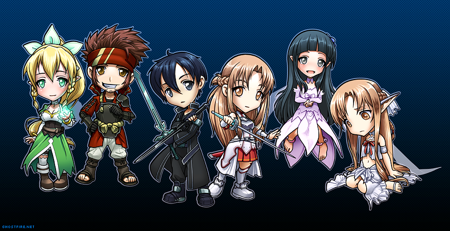 Sword Art Online Chibi Group By Ghostfire