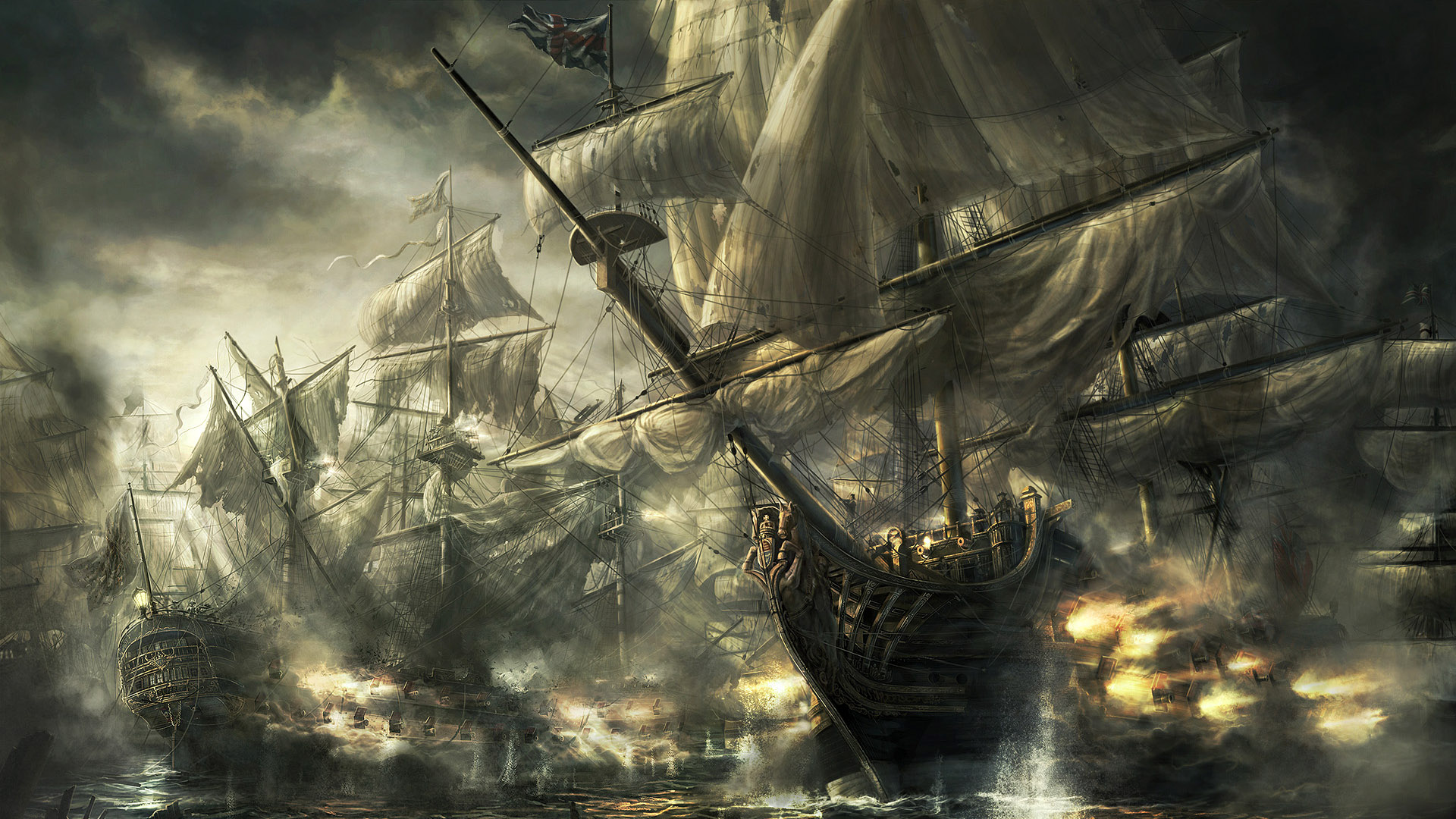Pirate Ship War Wallpaper