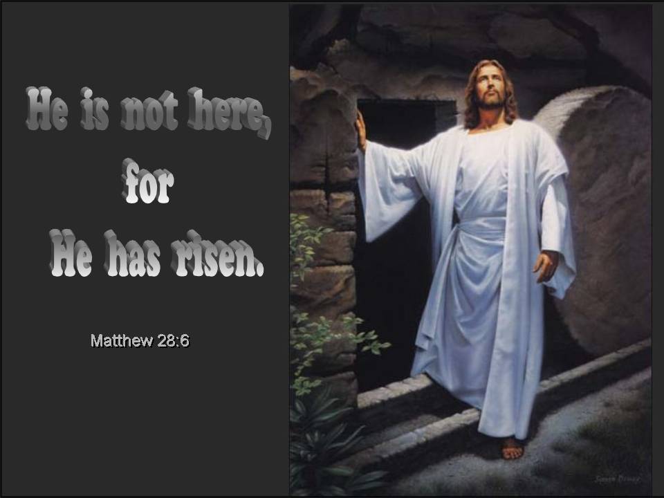 He Is Not Here For Has Risen Matthew
