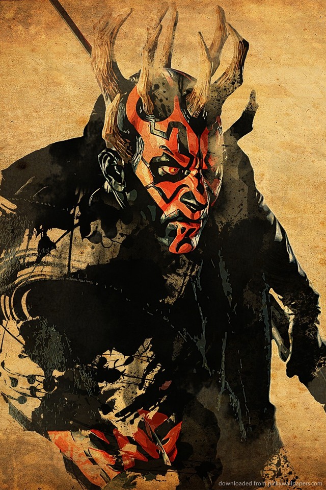 Darth Maul iPhone Wallpaper Horned For