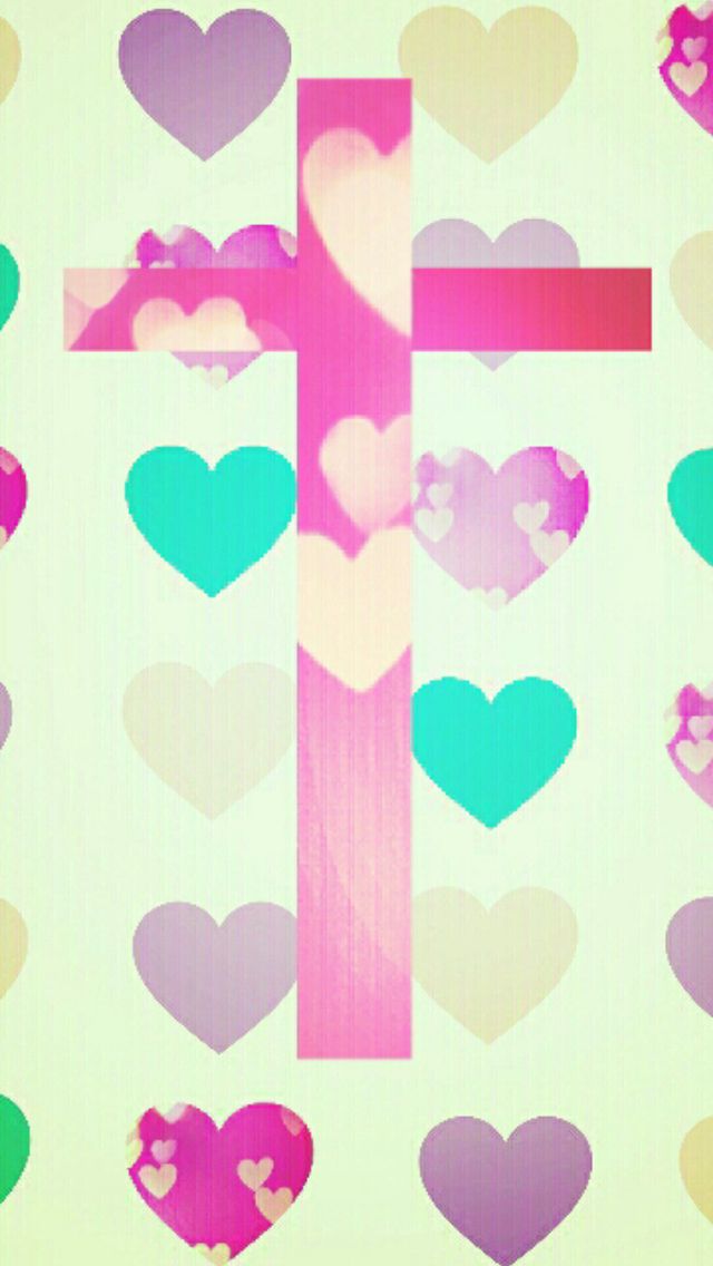 Cross And Hearts Wallpaper Cute Patterns