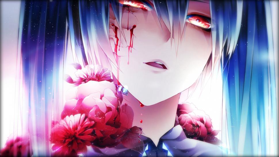 Anime Crying Wallpaper Girl Blood