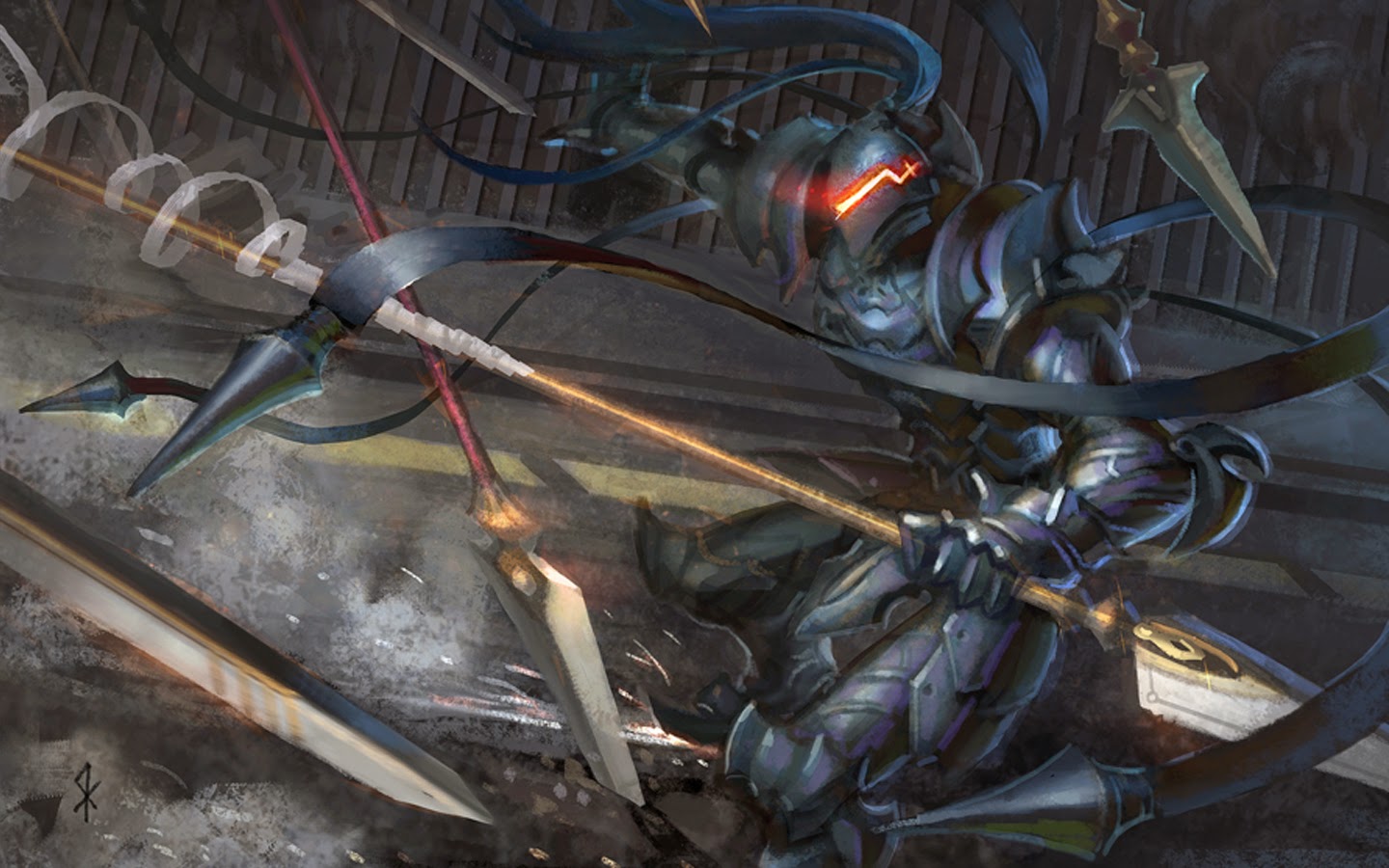 berserker fate zero wallpaper anime black armor knight weapon 1440x900