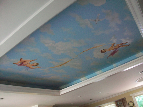 Ceiling Mural Cherubs Clouds Murals