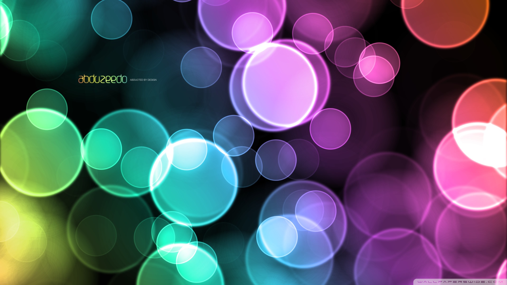  Wallpaper 1920x1080 Abstract Background Colorful Circles Green
