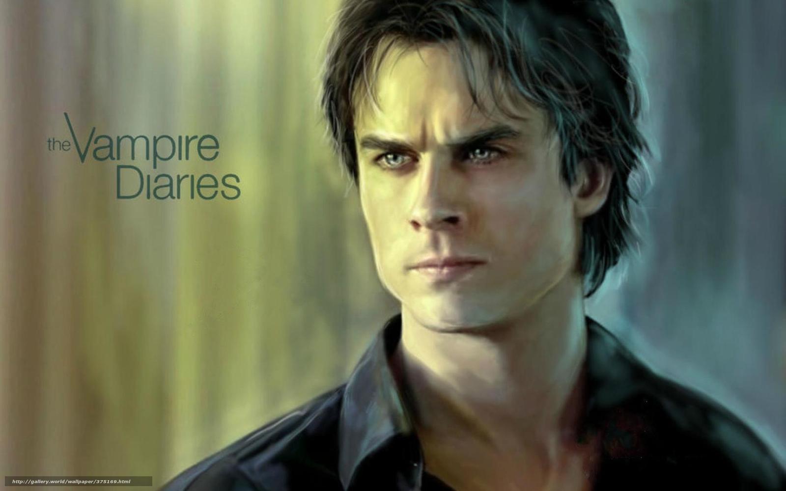 Papel de parede The Vampire Diaries Damon yen Ian Somerhalder 1600x1000