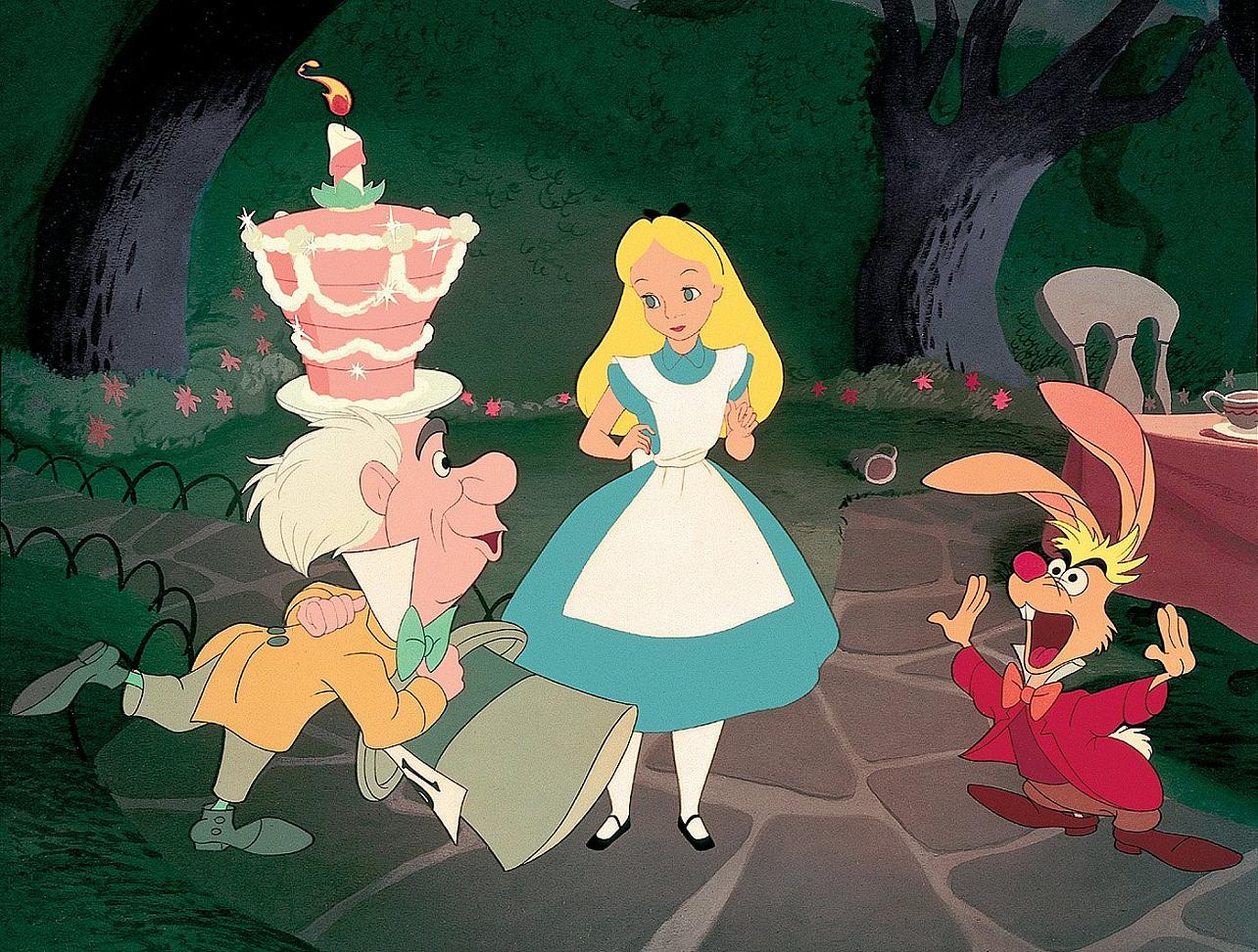Alice In Wonderland Cartoon Pictures Widescreen HD Wallpaper