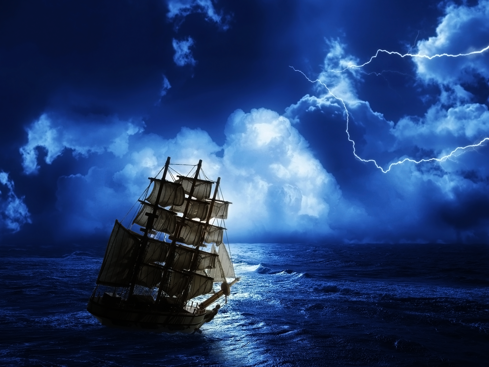 Old Sailing Ship and Storm wallpaper Some Call it Terrorism and