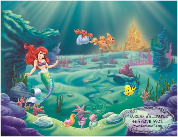 Disney The Little Mermaid Mural For Children Kids Girls Room