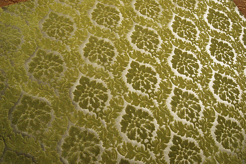 Flocked Foiled Moss Green Damask Wallpaper By Mybestfriendisawolf