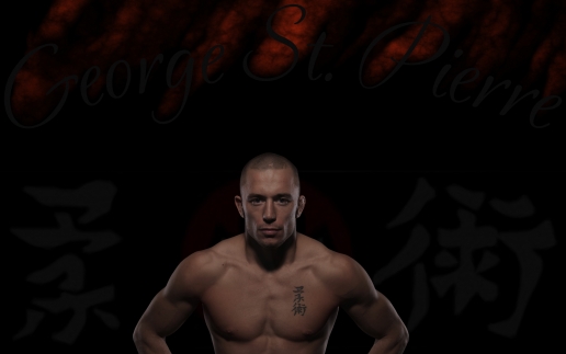 George Rush St Pierre Ufc Inspired Gsp Red Flame Desktop
