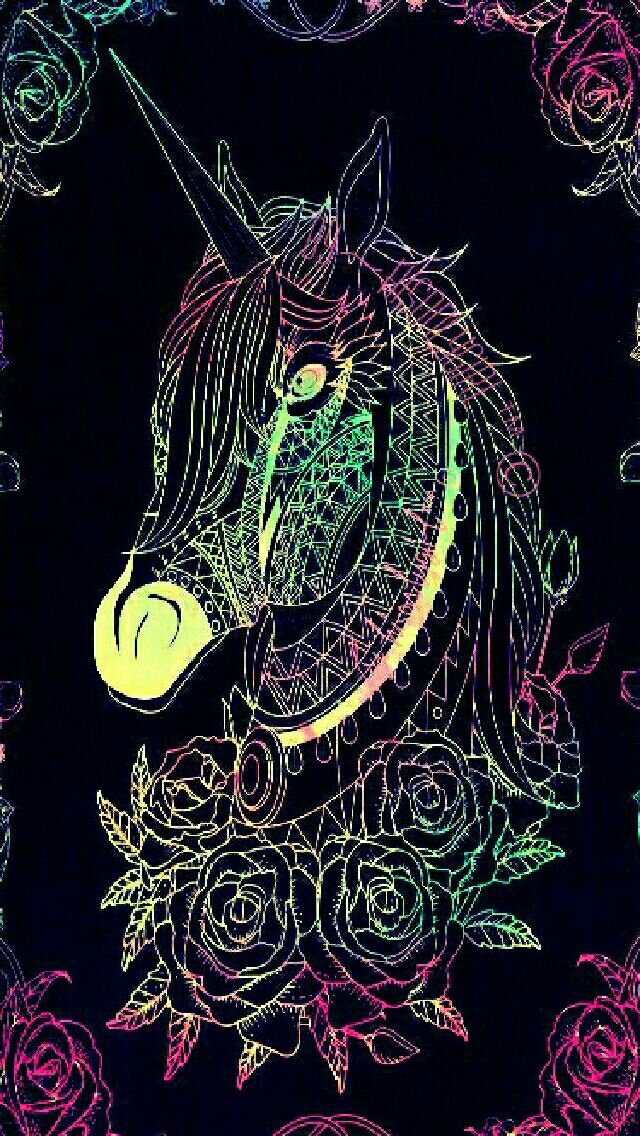 Colorful Unicorn Galaxy Wallpaper I Created For The App Cocoppa