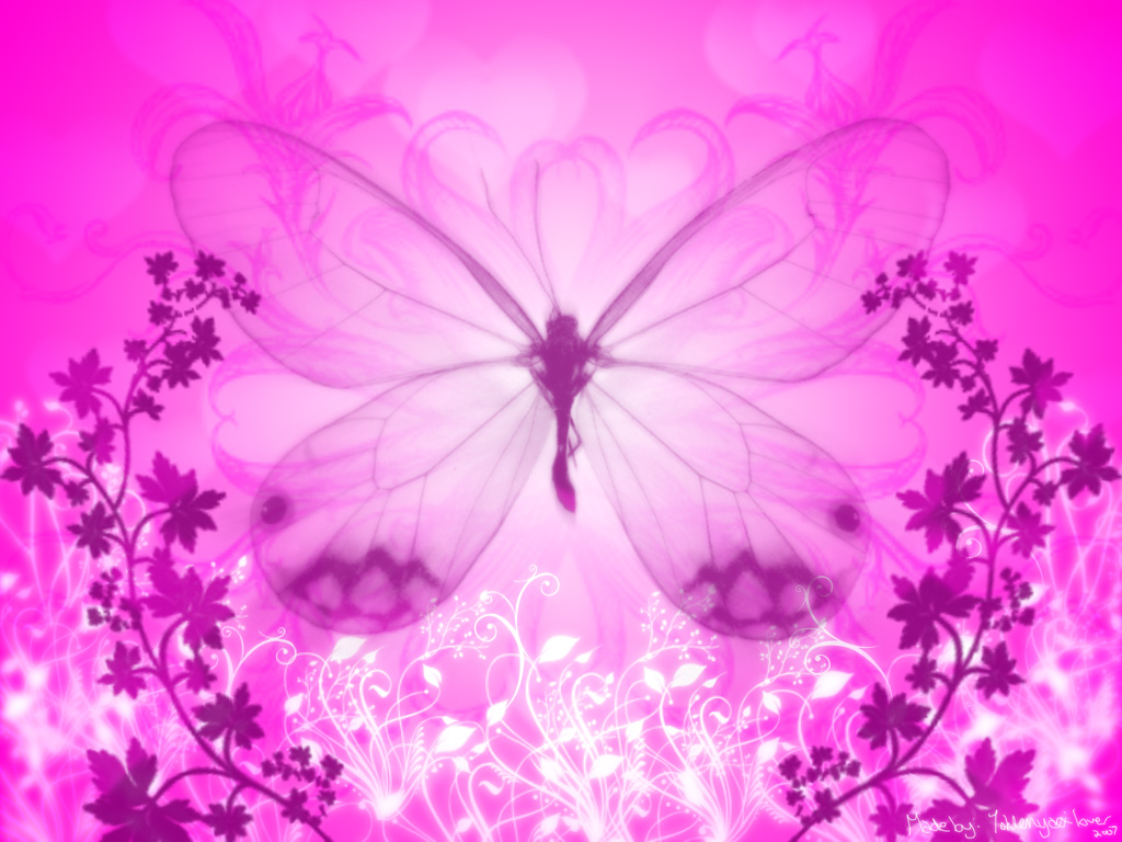 Pink Butterfly Wallpaper Ppt Background For Your Powerpoint