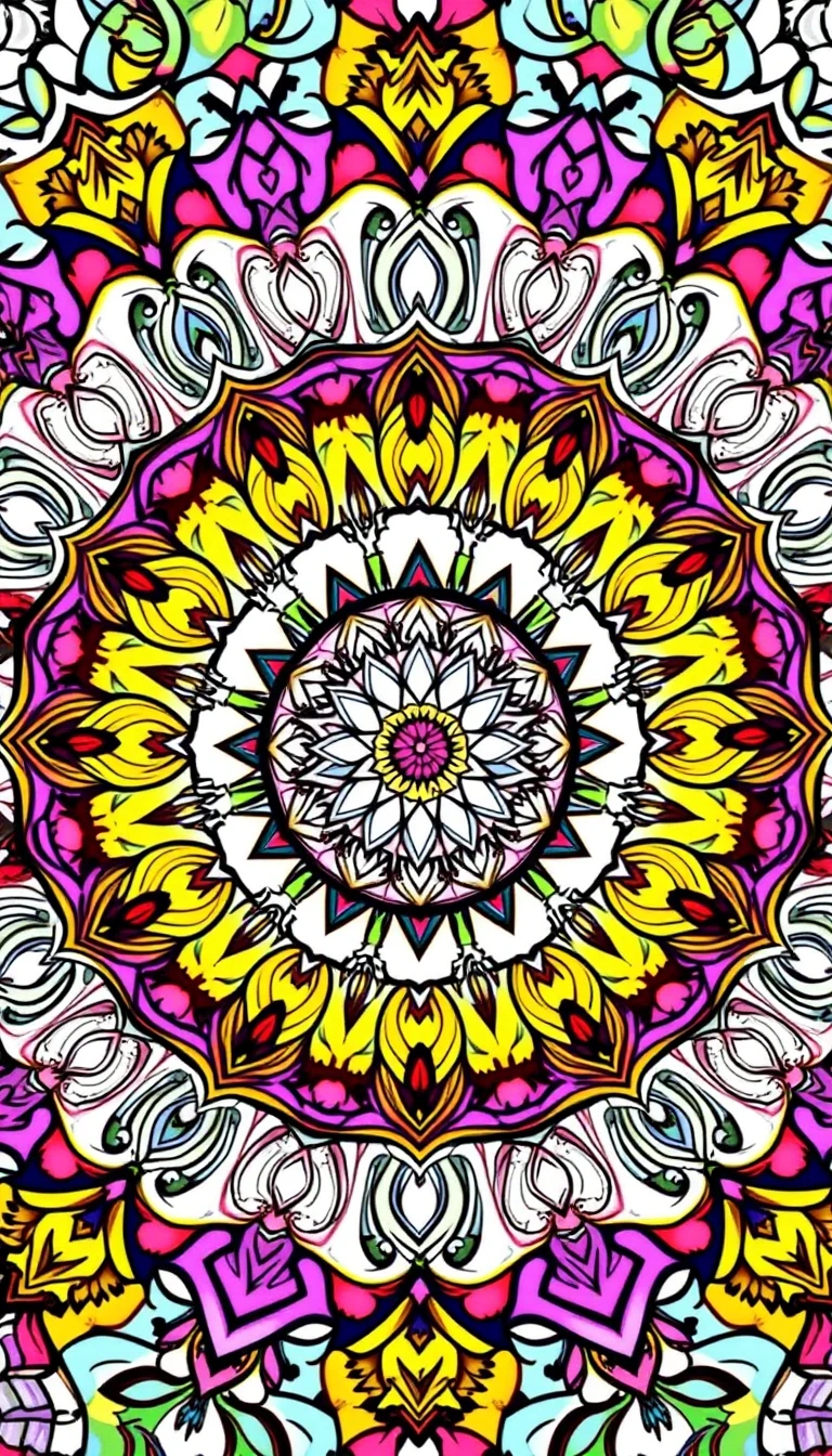 Serene Mandalas To Color Photo Concept Serene Mandalas To Color Photo Concept