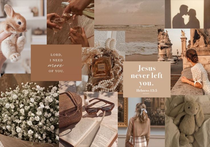 Collage Of Brown Image Including Flowers Bible Quotes Ocean Wallpaper