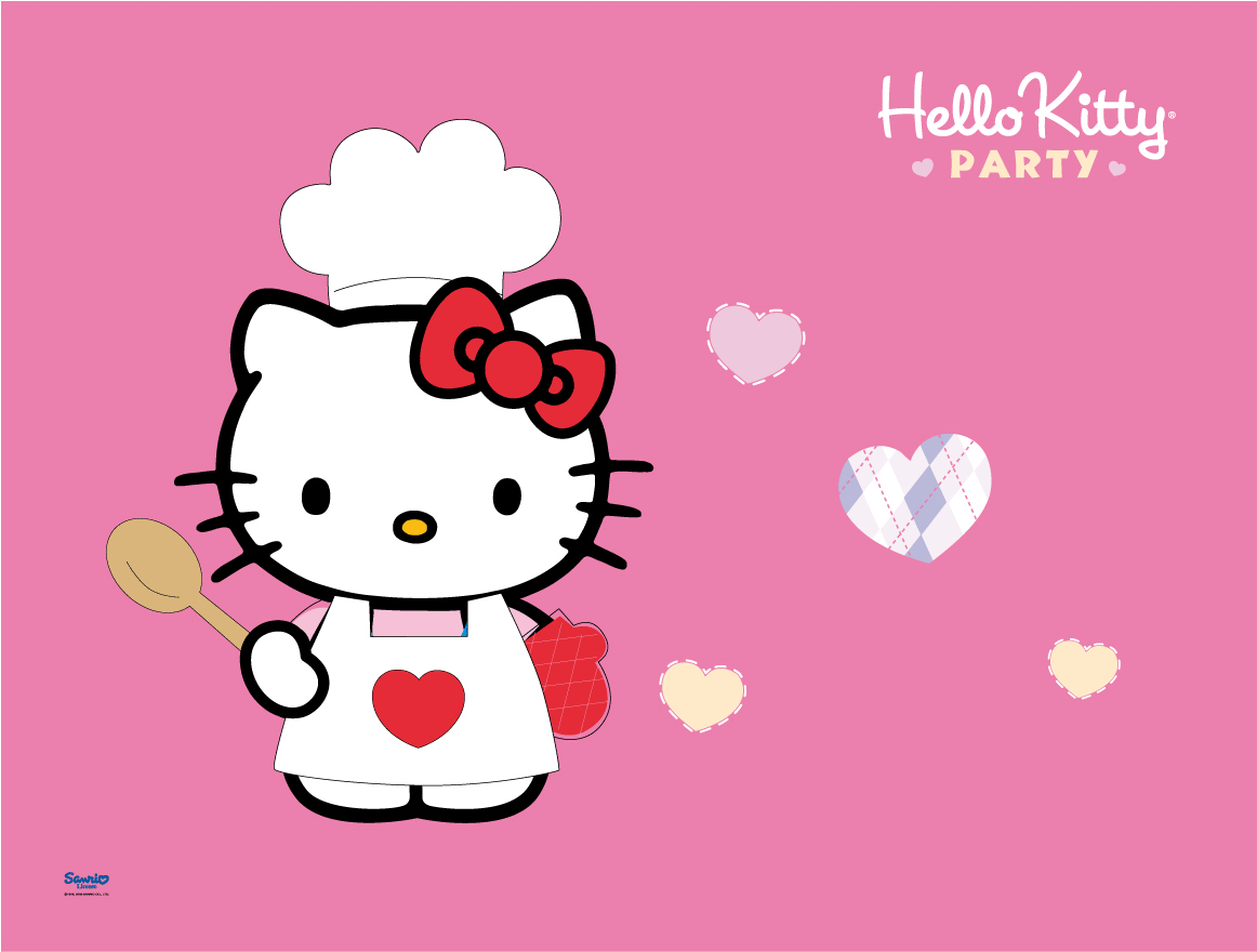 Hello Kitty Cooking Cartoon Full HD Background Image For Nexus