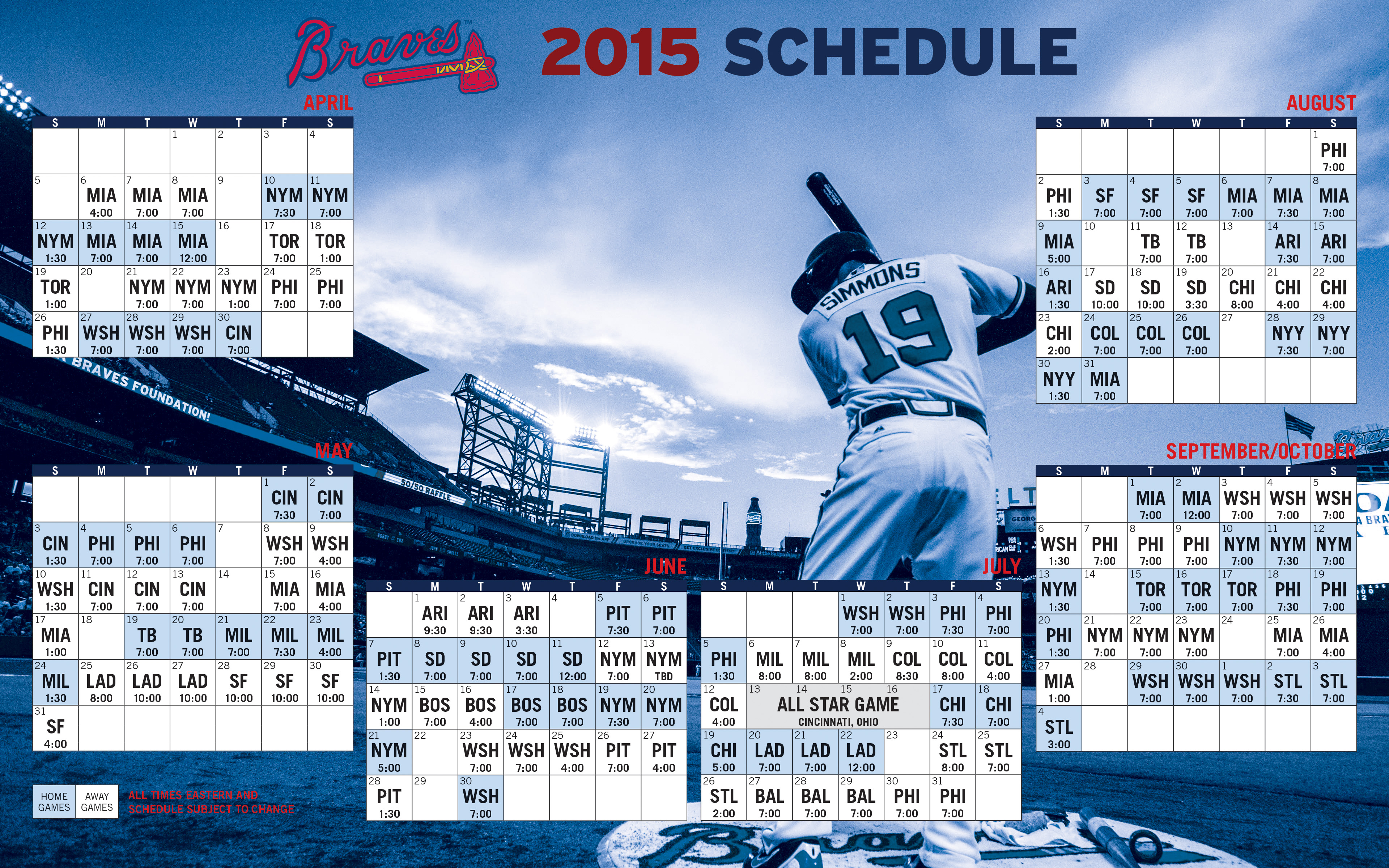 Atlanta Braves Season Schedule