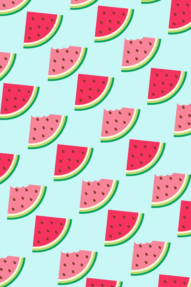 Watermelon Pattern More Fruity iPhone Wallpaper