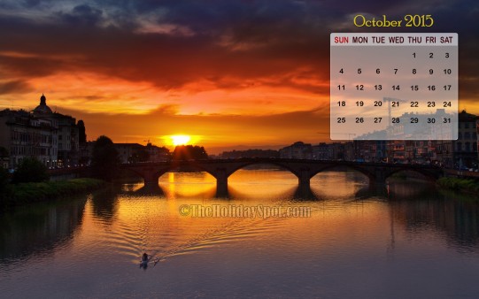 Month Wise Calender Wallpaper Sunset October Calendar