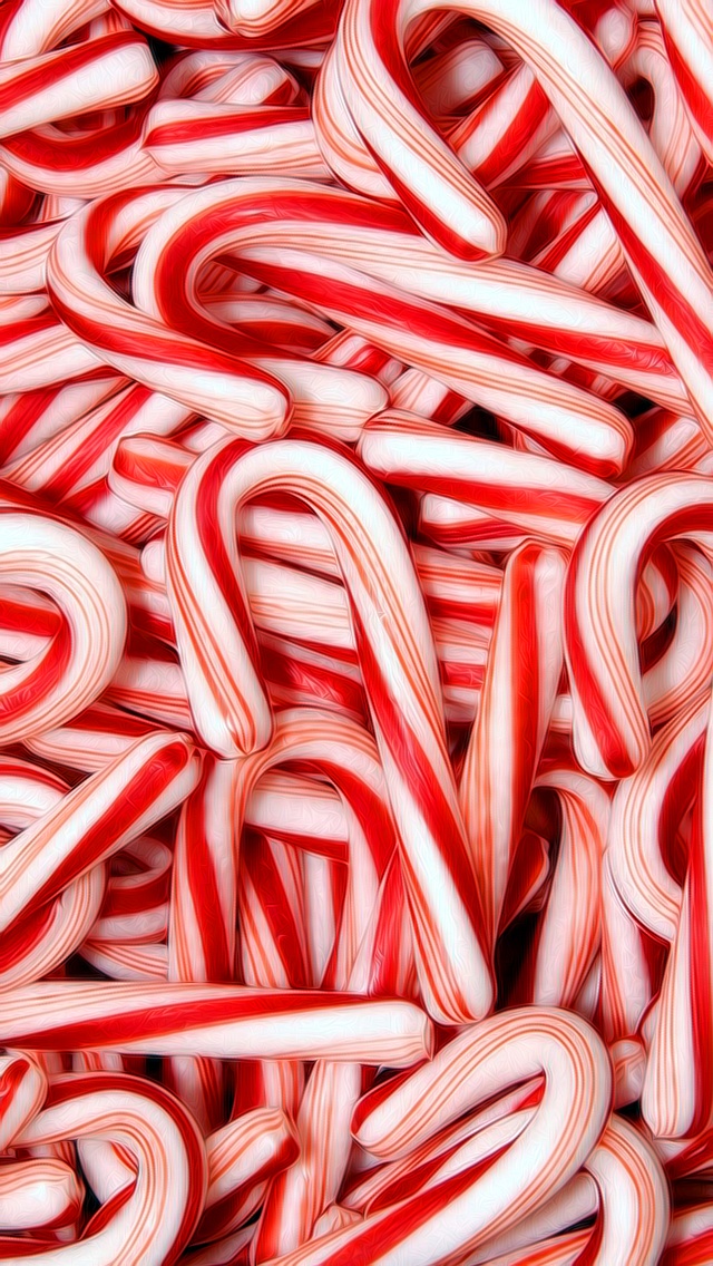 Candy canes iPhone 5 Wallpaper iPhone 5 wallpapers Pinterest 640x1136