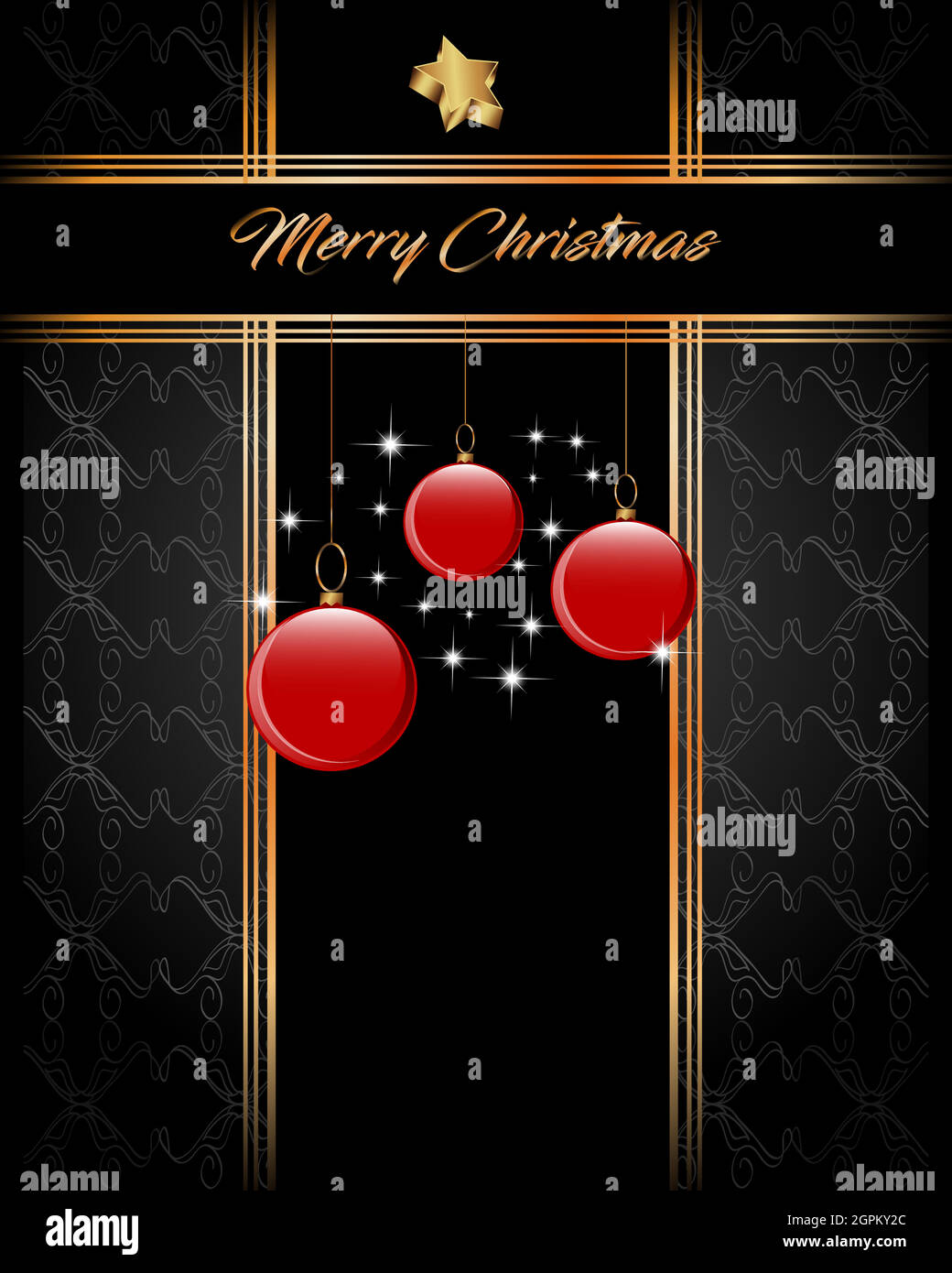 Elegant Merry Christmas Background With Vintage Seamless