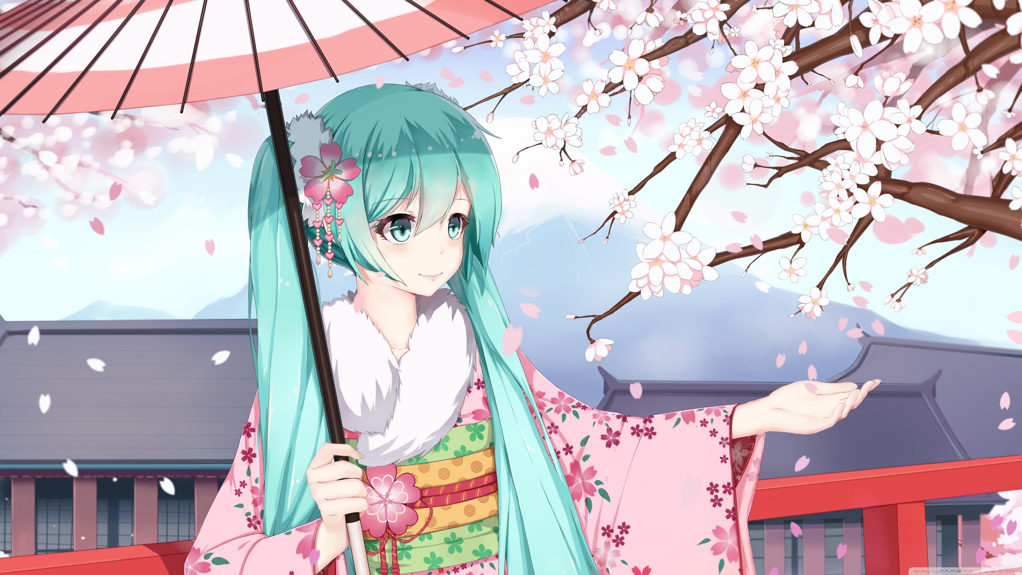 Hatsune Miku Sakura Ultra HD Desktop Background Wallpaper for 4K