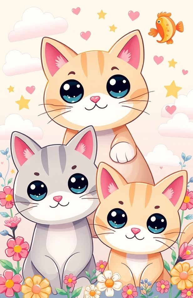 Kawaii Cat Wallpaper