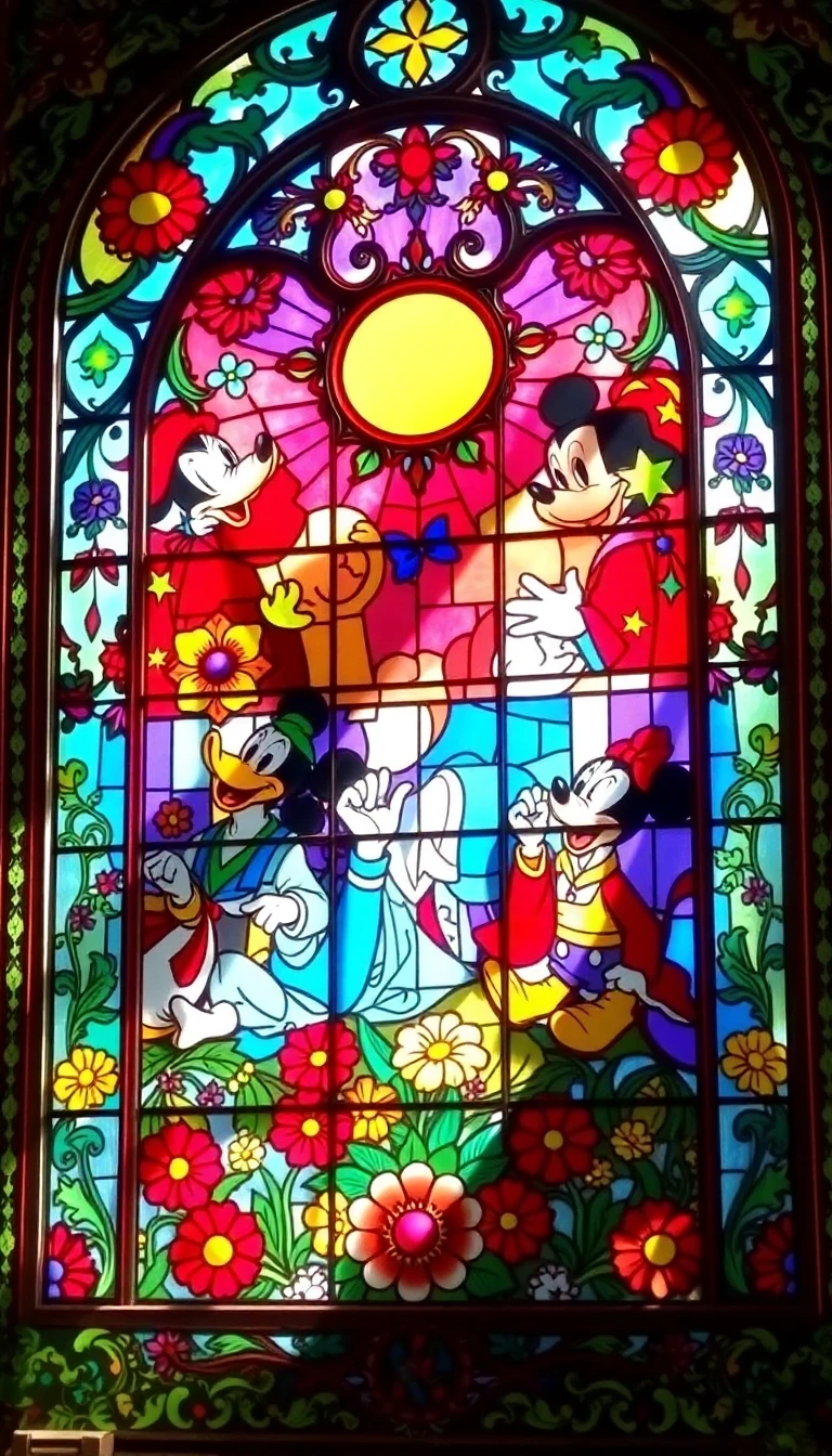 Disney Stained Glass Wallpaper