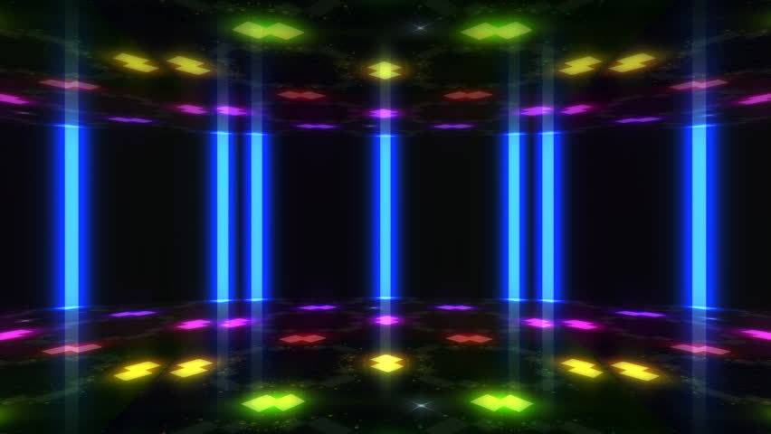 Disco Dance Floor background loop HD stock footage clip