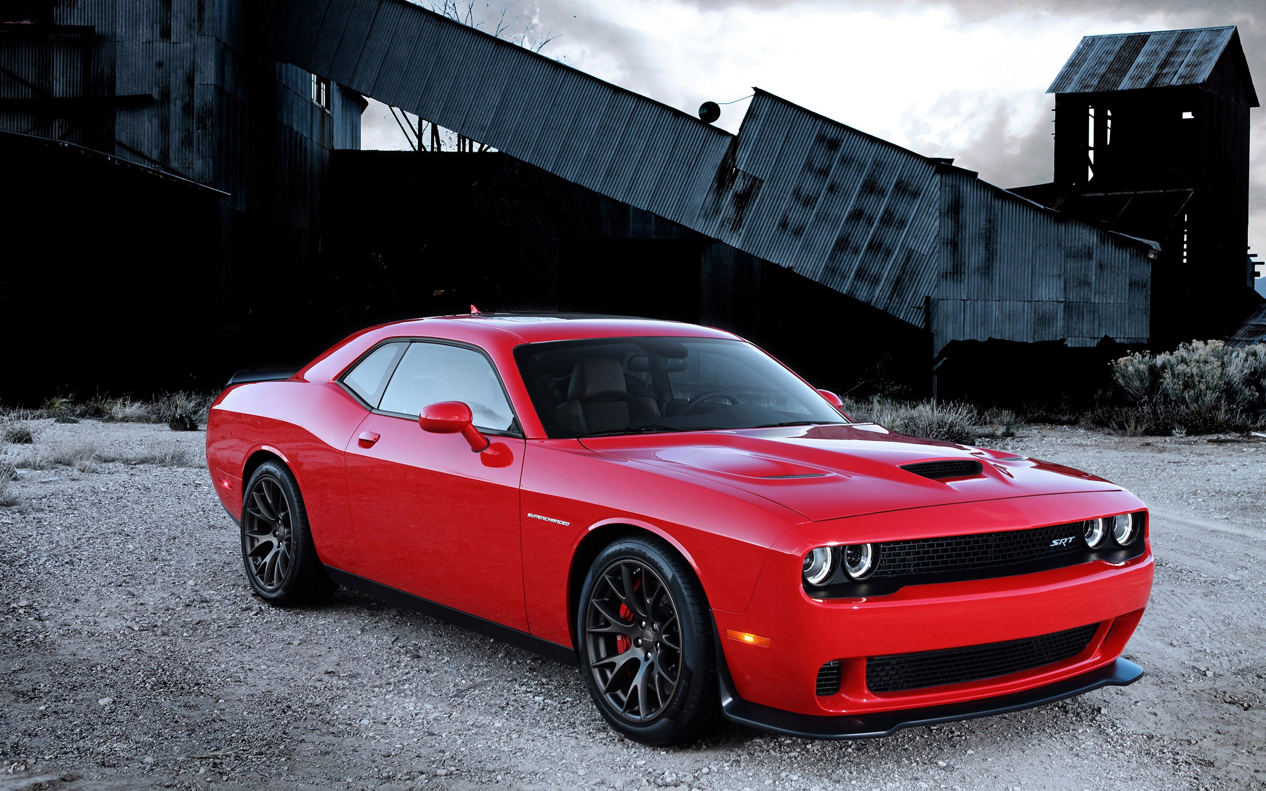 Red Dodge Challenger Srt Wallpaper HD Cars 4k