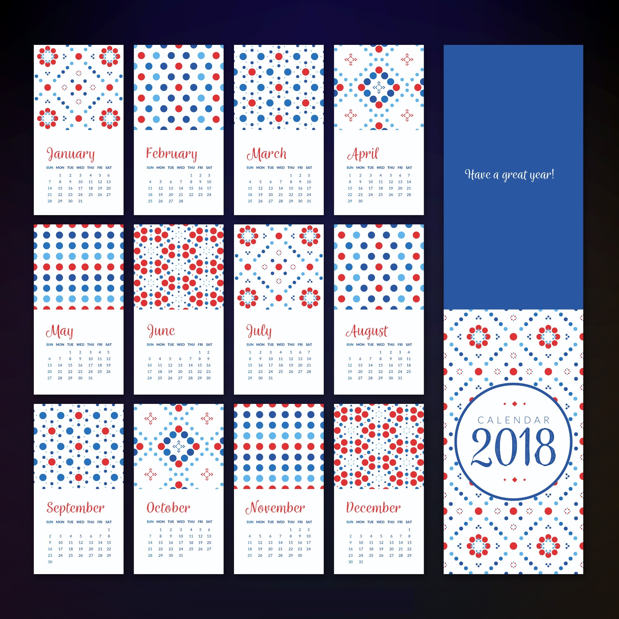 2018 Year Calendar Wallpaper Download 2018 Calendar 2000x2000