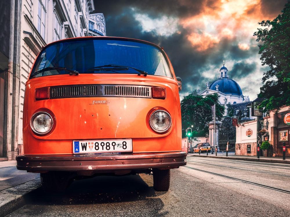 Orange Volkswagen Samba Photo Vehicle Image