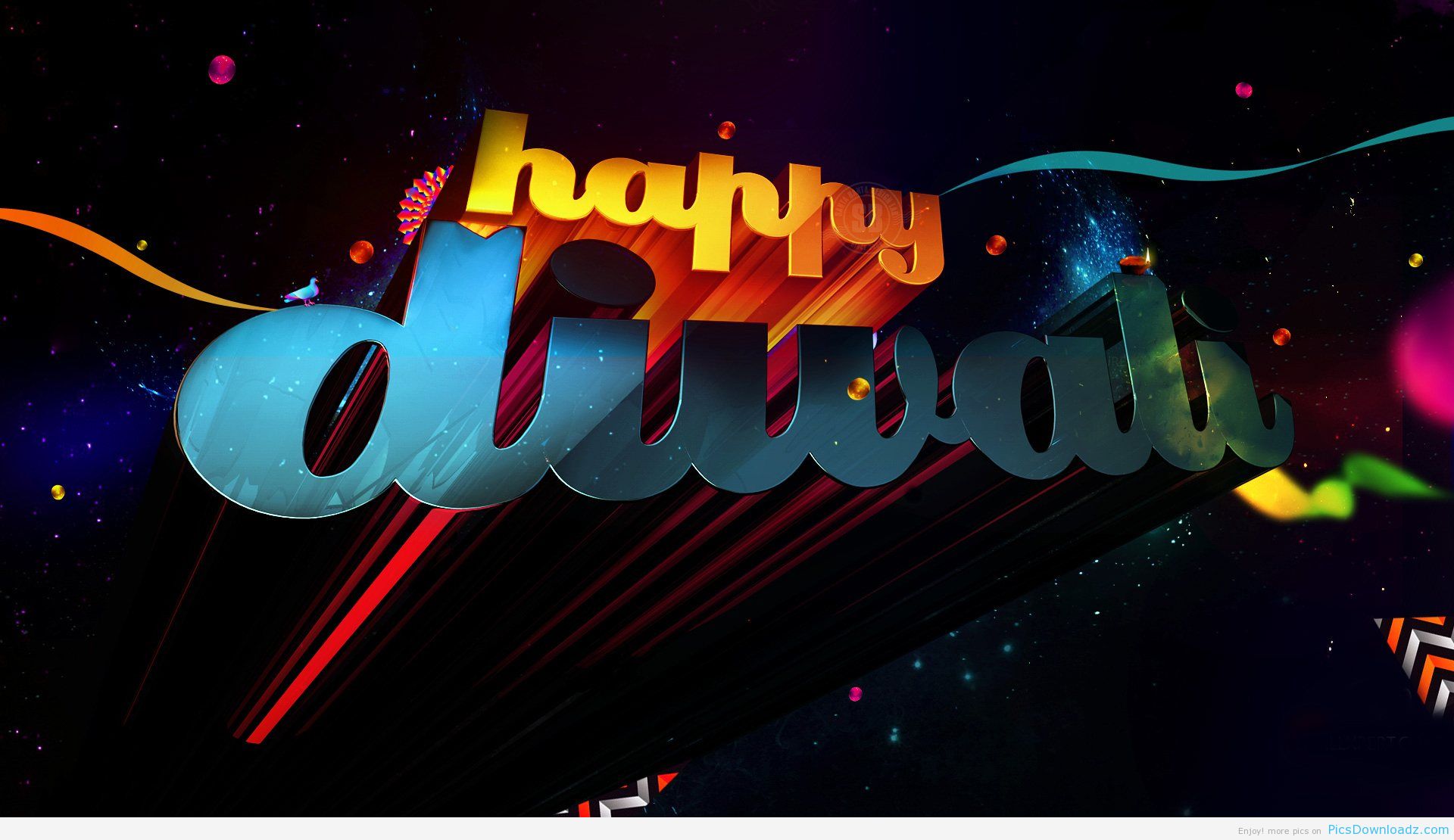 In Happy Diwali Beautiful HD Logo Wallpaper For Desktop