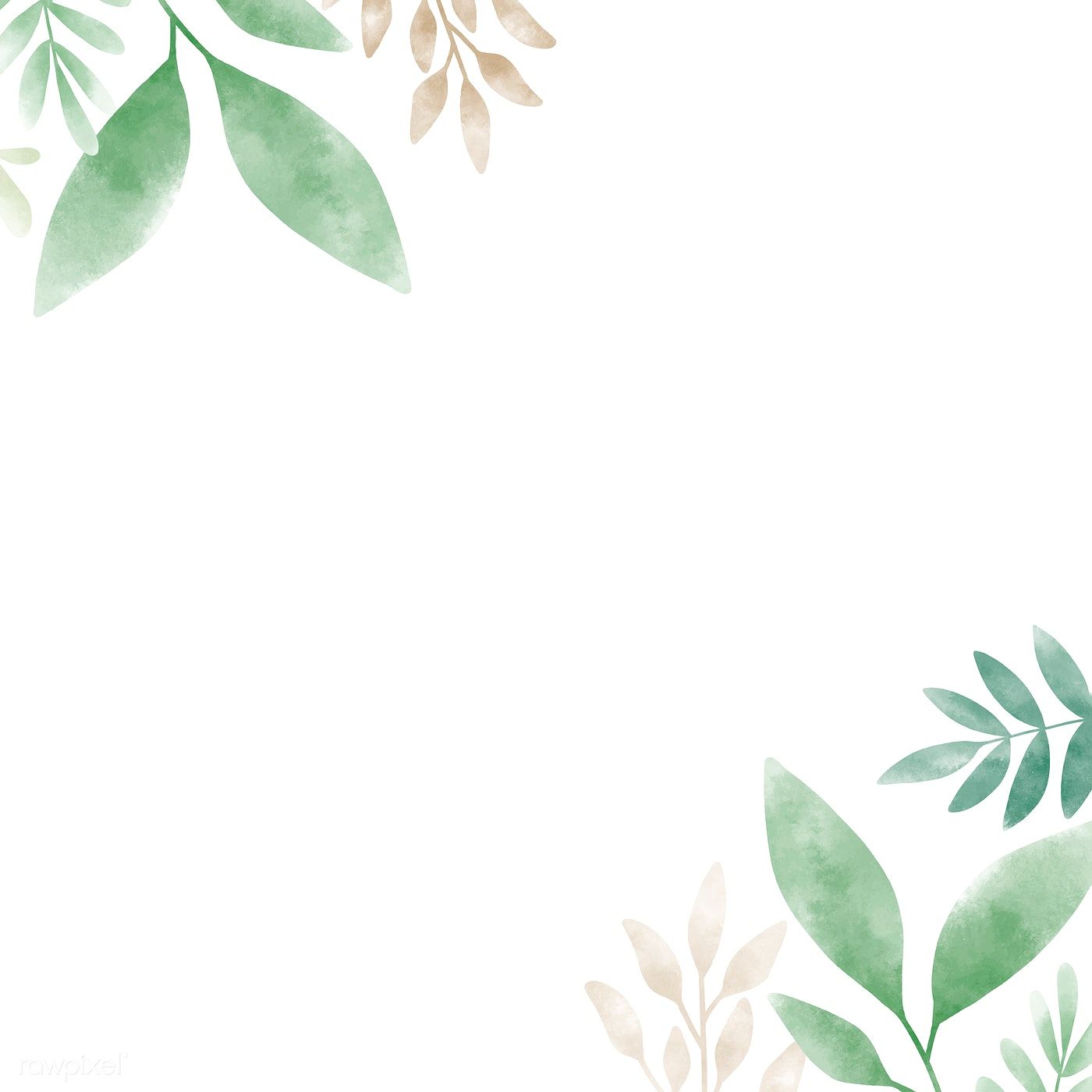 Free download Download premium vector of Watercolor leaves with copy