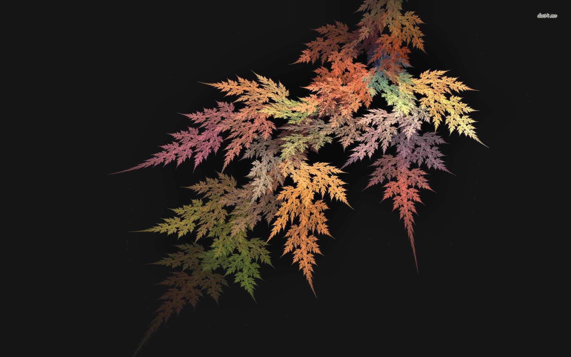 Pastel Leaves Wallpaper Abstract