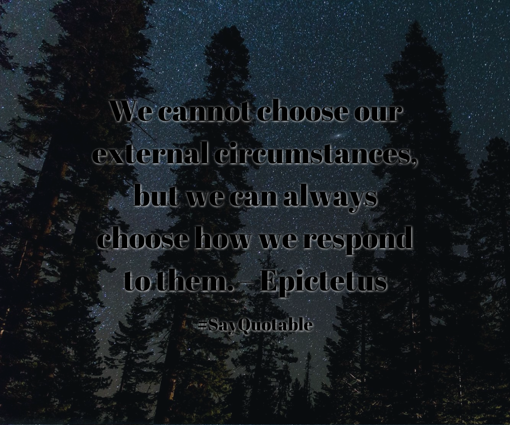 Quotes About We Cannot Choose Our External Circumstances But