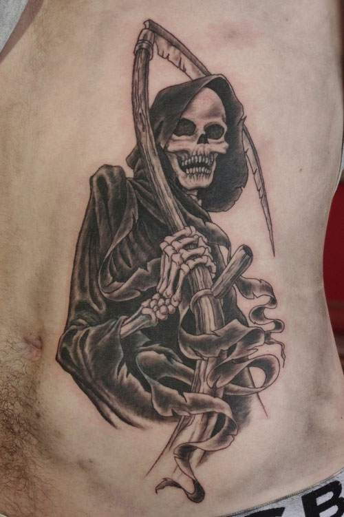 Grim Reaper Pitbull Tattoo Santattoos Badass