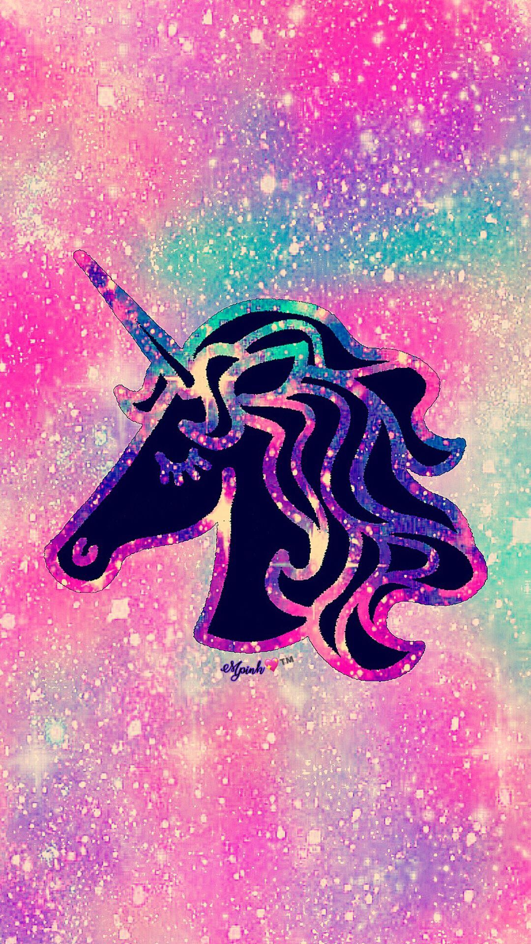 Glitter And Unicorns Wallpaper Top