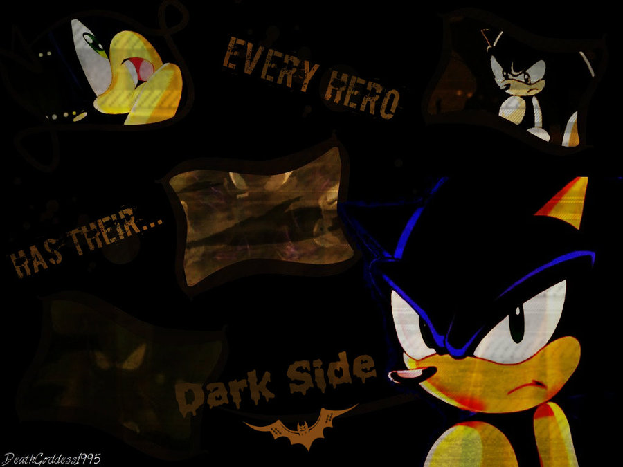 Dark Sonic Collage Wallpaper By Deathgoddess1995