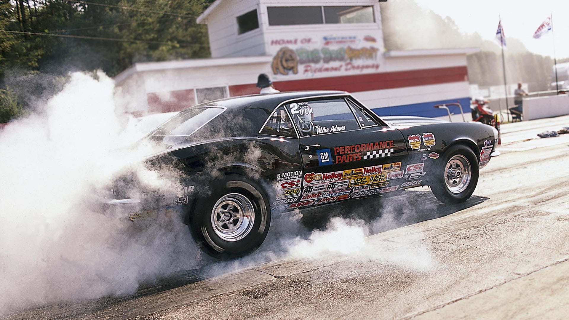 Chevrolet Camaro Drag Racing Muscle Cars Hot Rod Track Burnout Smoke
