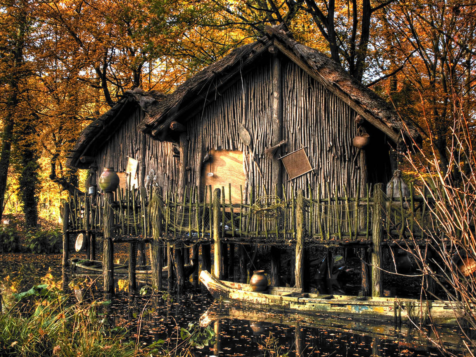 Wood House Wallpaper