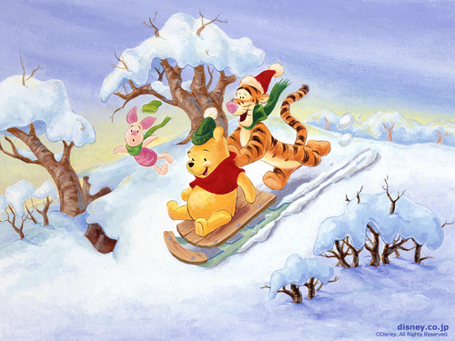 Christmas Image Winnie The Pooh HD Wallpaper