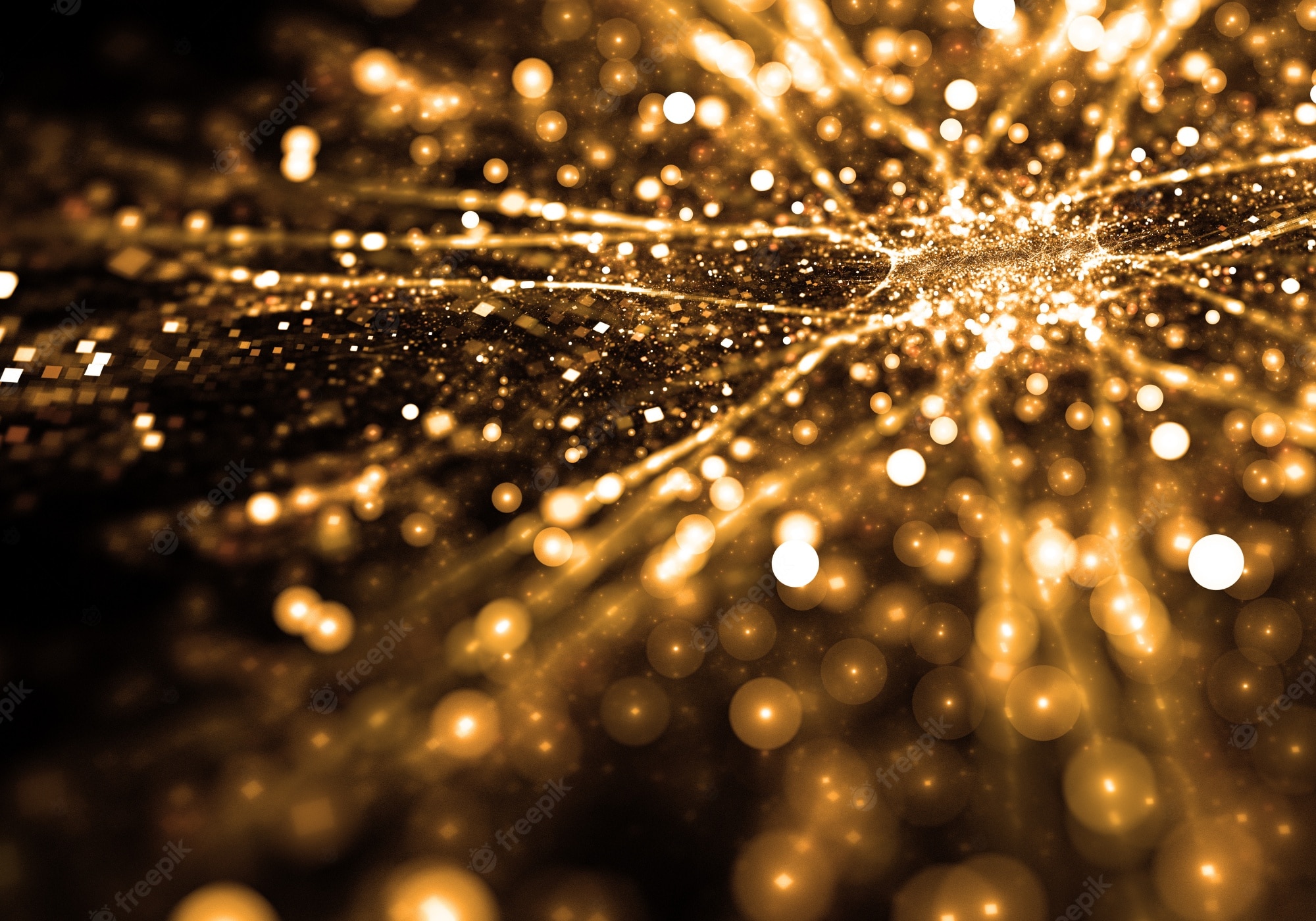 Photo Shiny Golden Particles Wallpaper