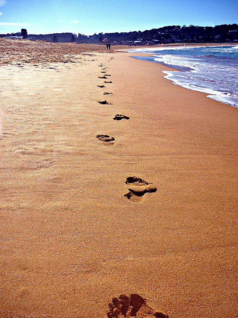 Footprints In The Sand Wallpaper Layouts Backgrounds Good Galleries